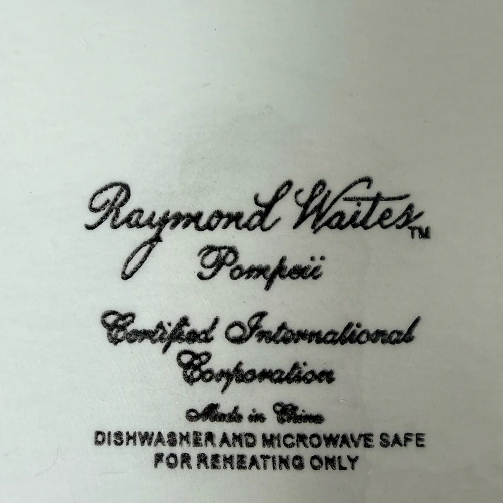 Raymond Waites Pompeii salad plate produced by Certified International Corp.